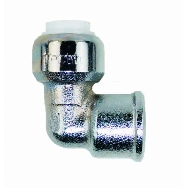 Tectite Classic albu 90° m/innv. gjenger, 12 mm x 1/2", krom