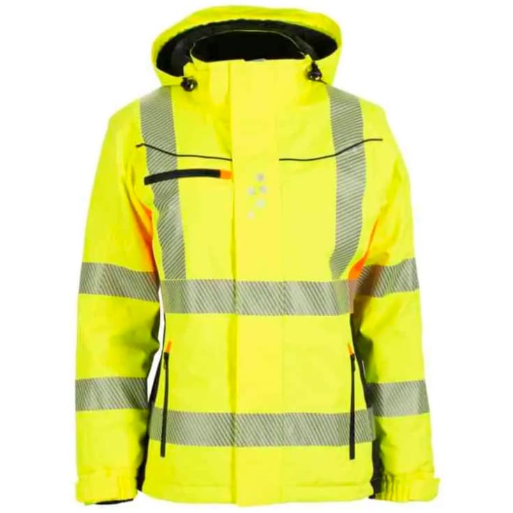 Bekken & Strøm Gjøvik vinterjakke, HiVis kl.3, dame, str. S, gul/sort