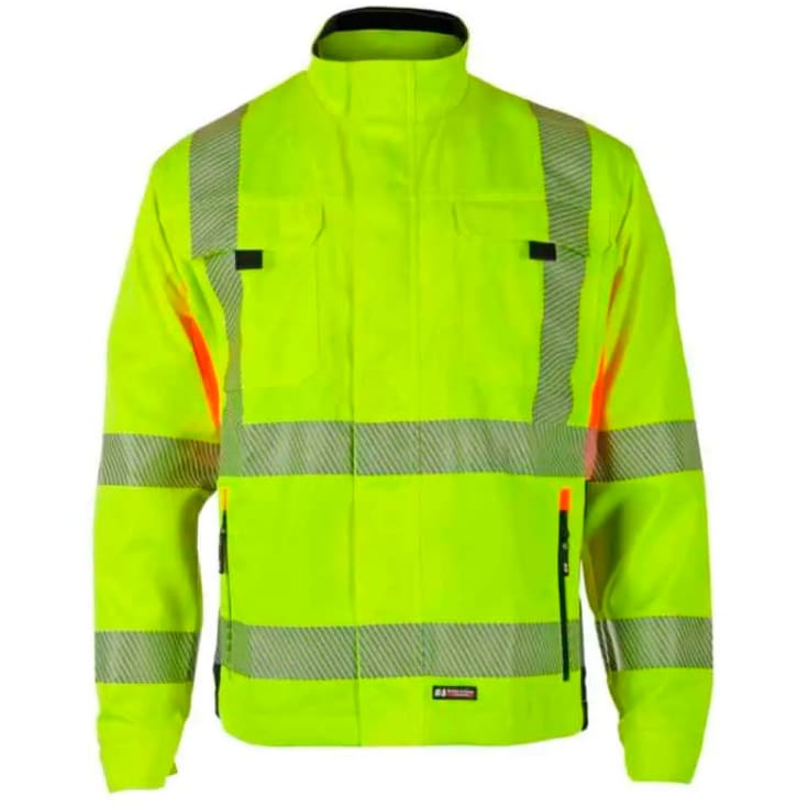 Bekken & Strøm Gjøvik arbeidsjakke, HiVis kl.3, unisex, str. 62, gul/sort