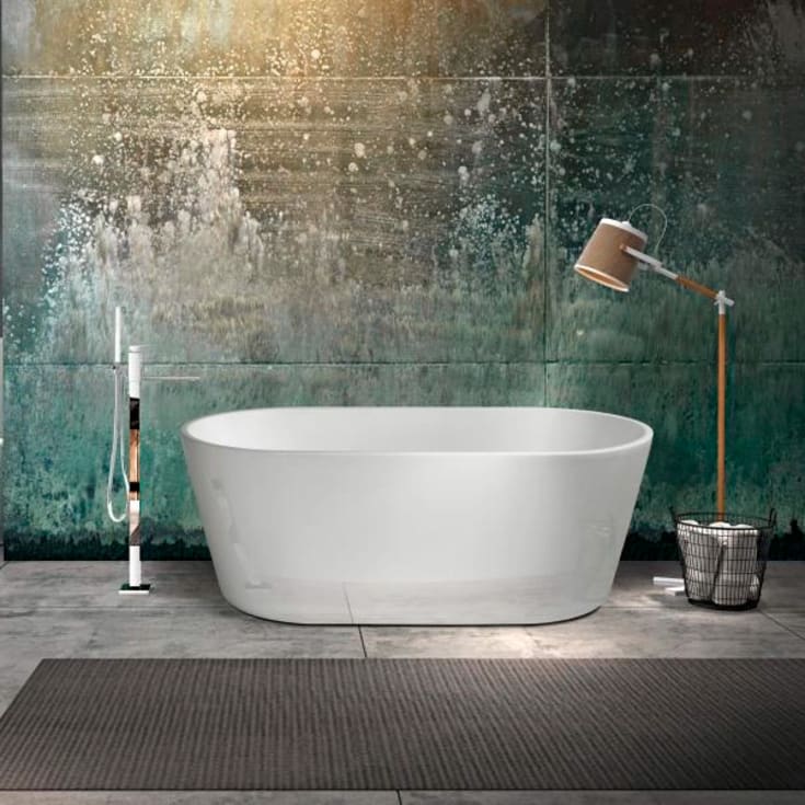 Bathlife Lugn Oms badekar, 160x80 cm, hvit