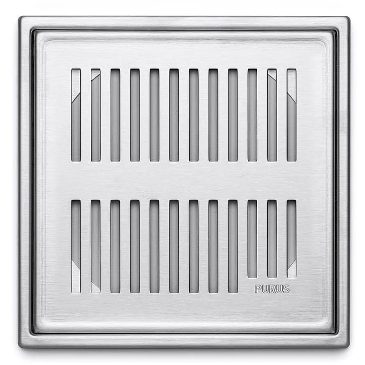 Purus Square Rib klinkerram, 197x197 mm, rostfritt stål