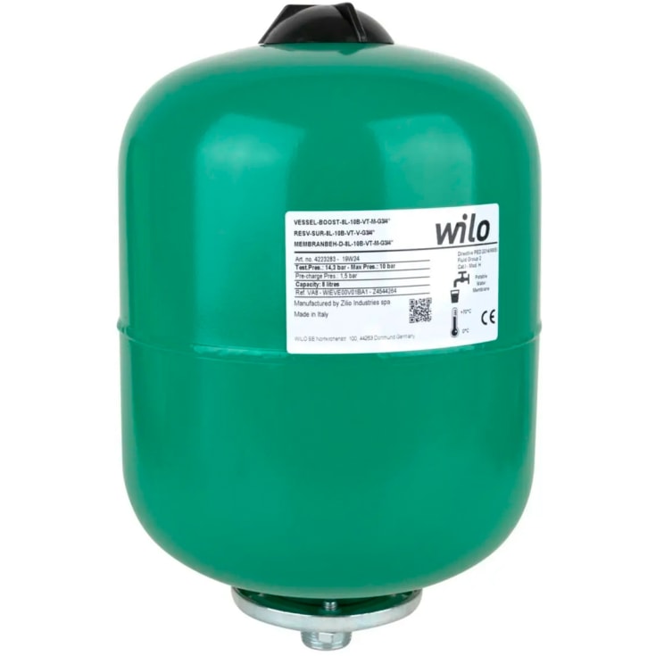 Wilo ekspansjonskar, for tappevann, 10 bar, 18 liter