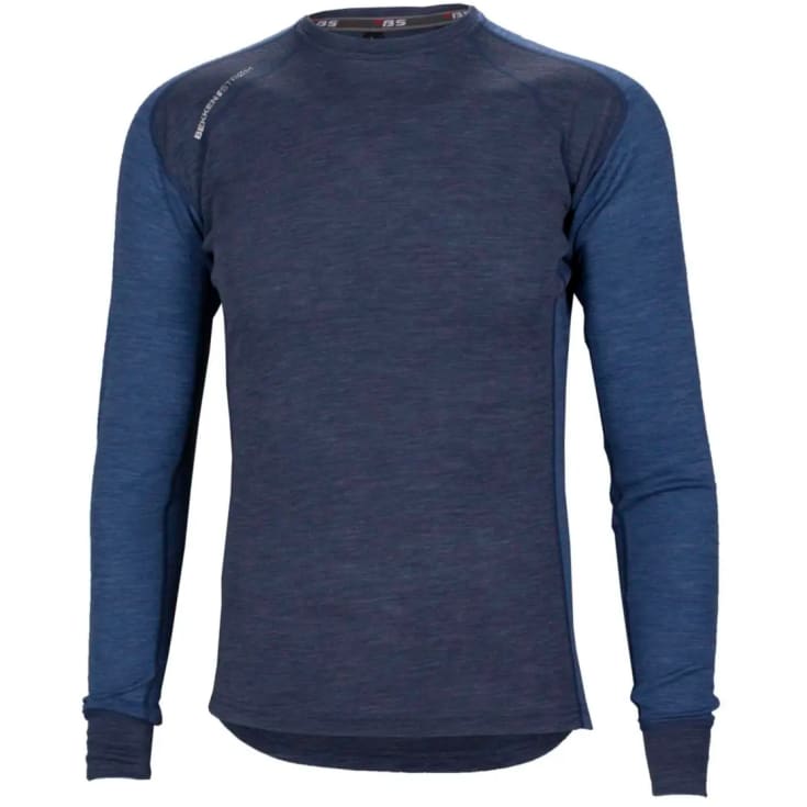 Bekken & Strøm Majavatn merino undertrøye, unisex, str. 3XL, jeansblå/himmelblå