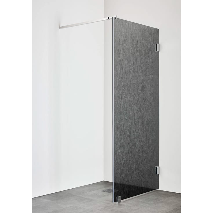 Hafa Infinity dusjvegg, styren glass, krom profil