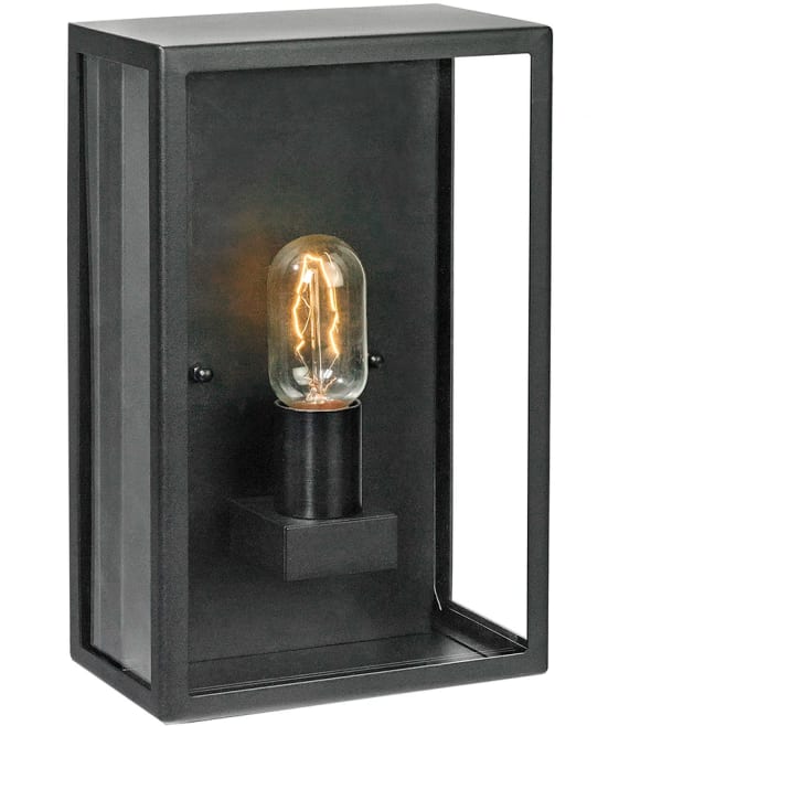 Norlys Lofoten vegglampe, LED max 11W, klart glass, sort