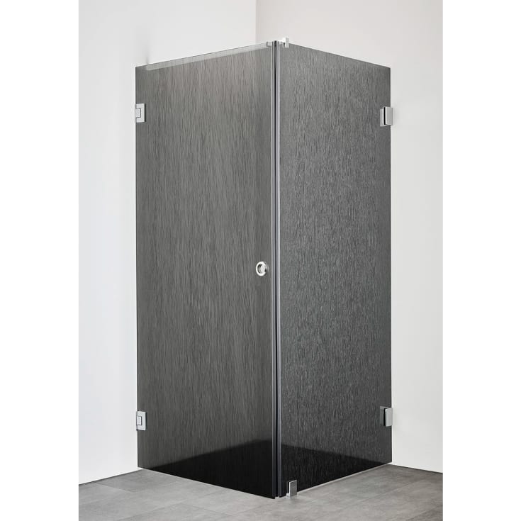 Hafa Infinity dusjhjørne, 80x80 cm, styren glass, krom profil