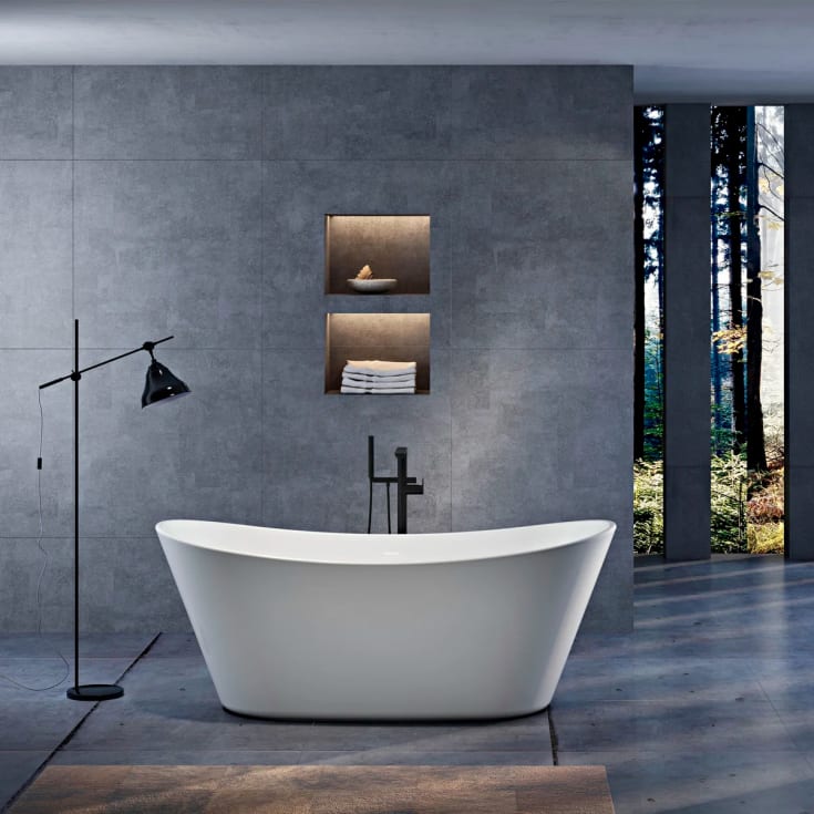 Bathlife Ideal Relax badekar, 170x81 cm, hvit
