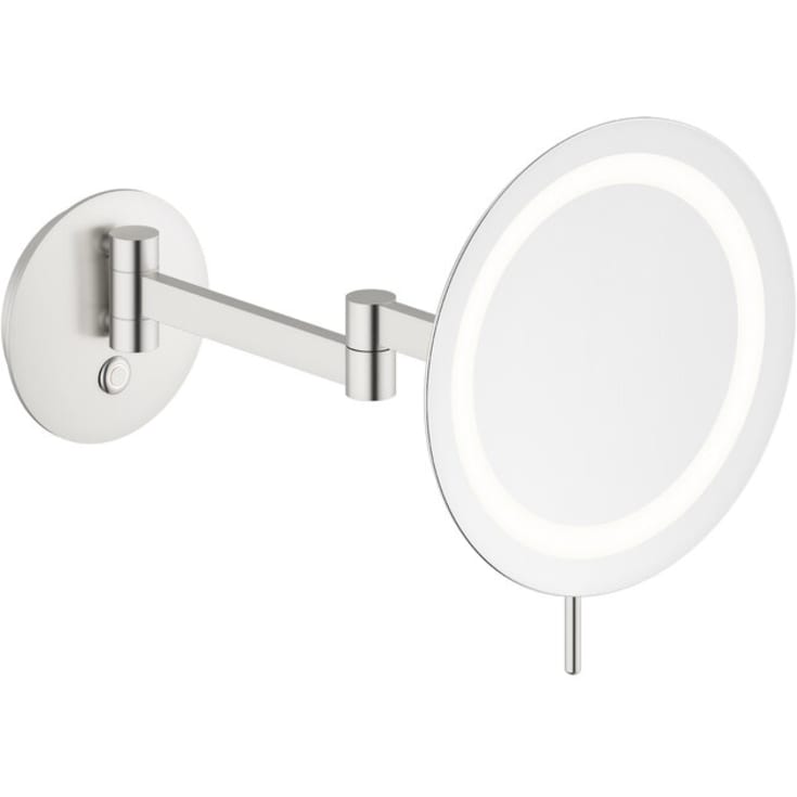 Damixa Zen makeupspejl med lys, Ø23 cm, stål