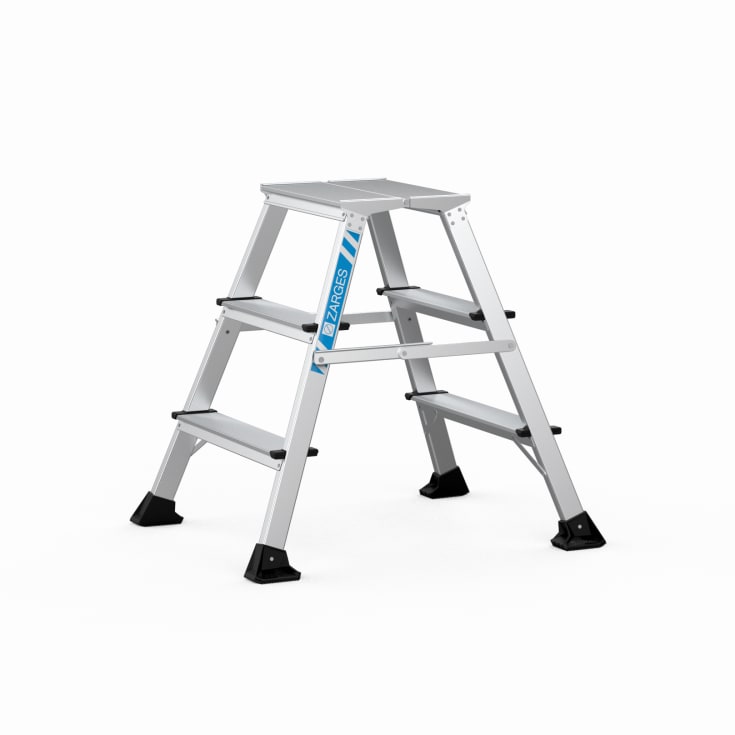 Zarges stige XLSTEP P, anodisert, smal, 3 trinn/0,74 m