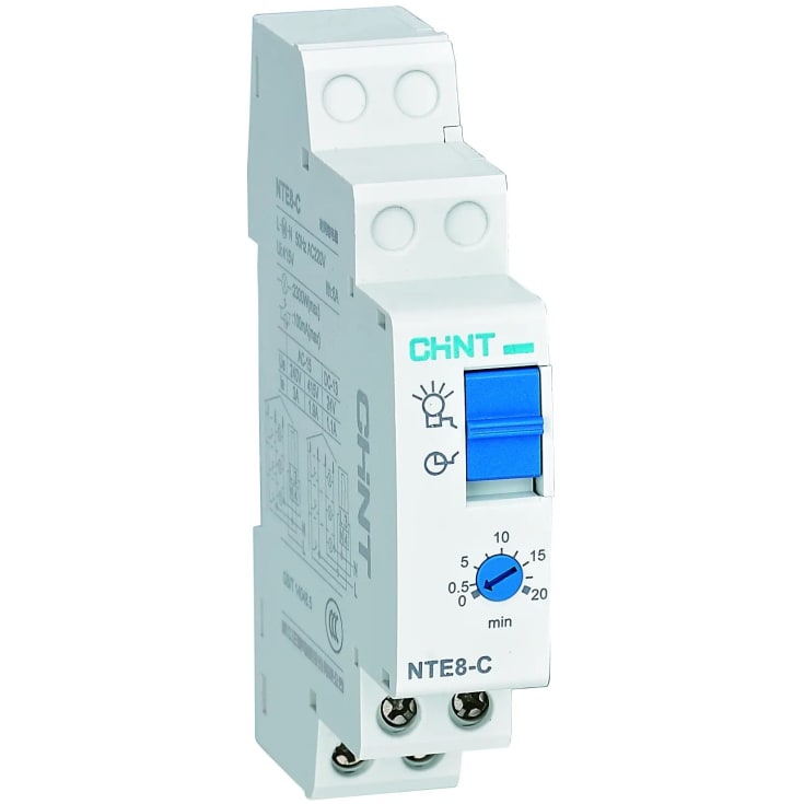 Elit Scandinavia Chint trappeautomat, NTE8-C, 1 modul, 0,5-20 min.