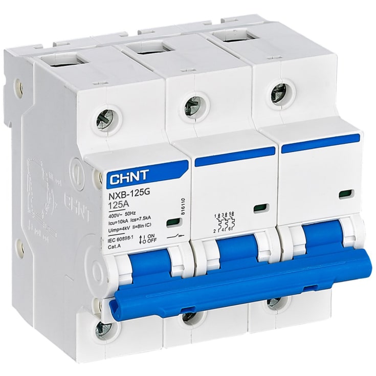 Sikringsbryter Chint MCB NXB-125G, 3P, C 125A, 10kA