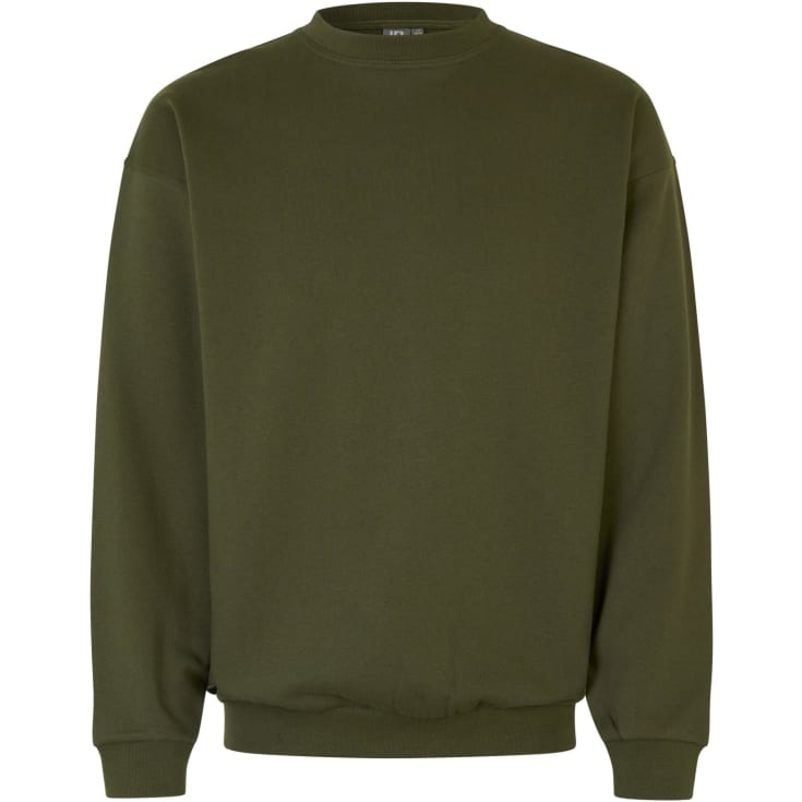 ID Game collegegenser, olivengrønn, str. 4XL