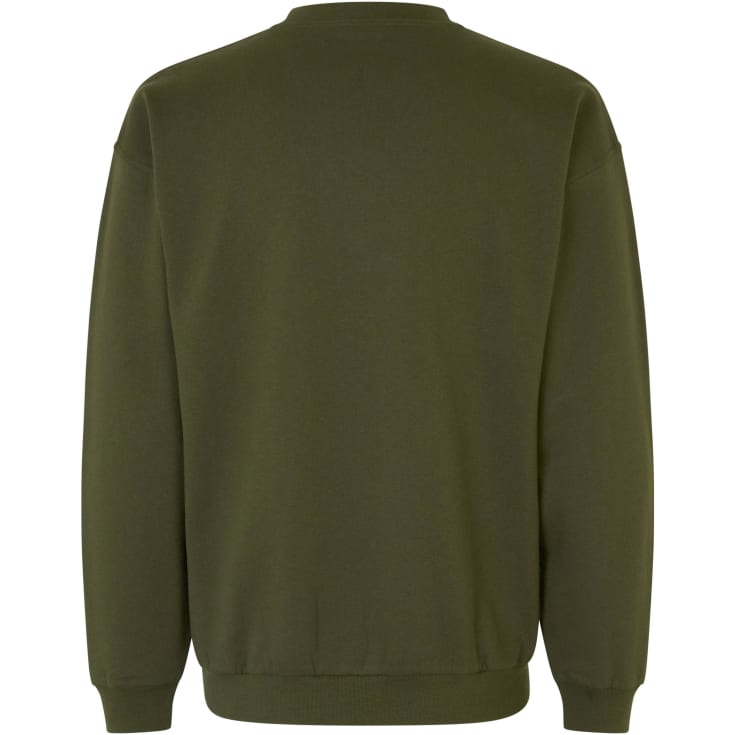 ID Game collegegenser, olivengrønn, str. 4XL