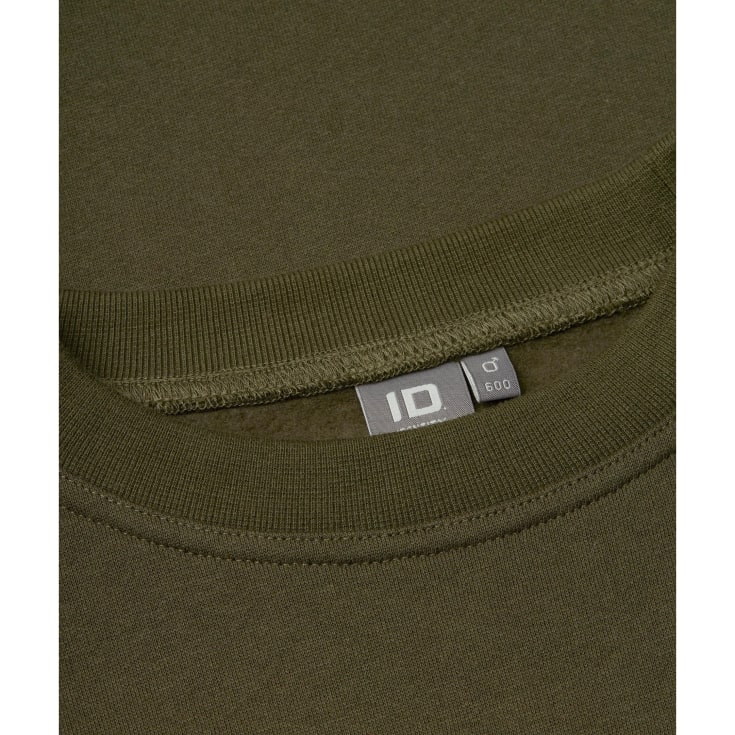 ID Game collegegenser, olivengrønn, str. 4XL