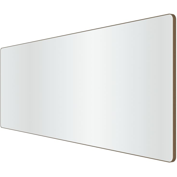 Loevschall spejl, bruneret messing, 55x160 cm