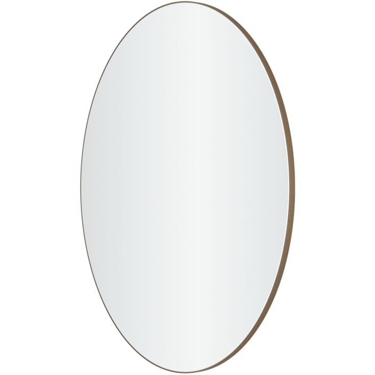Loevschall spejl, bruneret messing, Ø100 cm