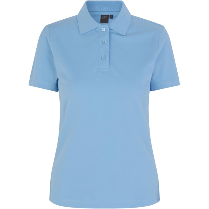 ID dame Pique Polo T-shirt med stretch, Lyseblå, S