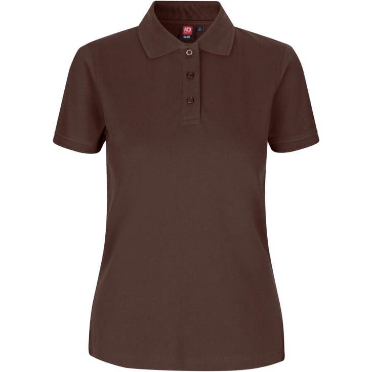 ID dame Pique Polo T-shirt med stretch, Mocca, 3XL