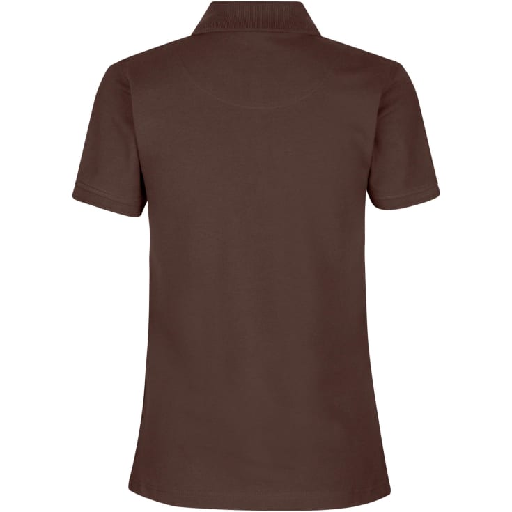 ID dame Pique Polo T-shirt med stretch, Mocca, 3XL