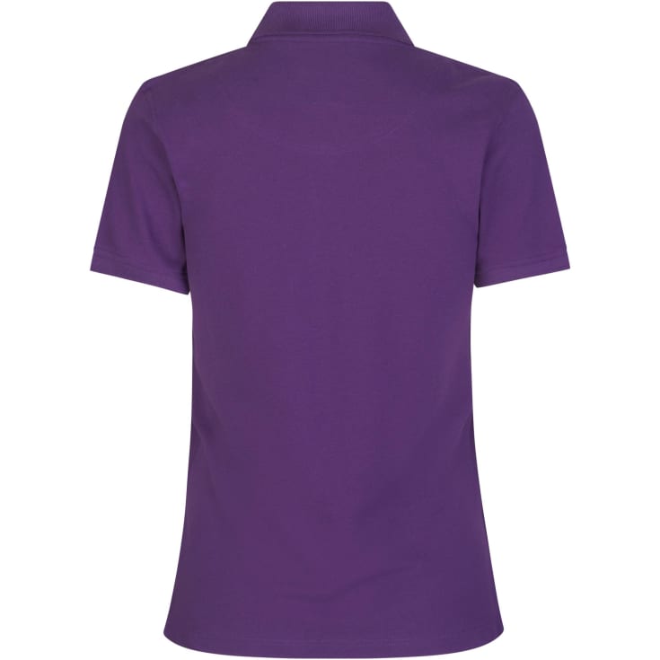 ID dame Pique Polo T-shirt med stretch, Lilla, L