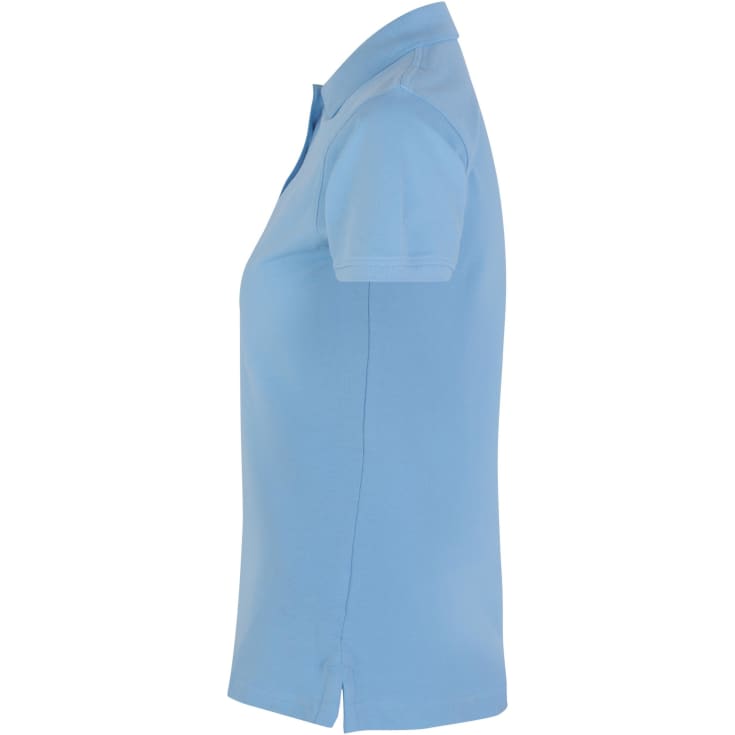 ID dame Pique Polo T-shirt med stretch, Lyseblå, 2XL