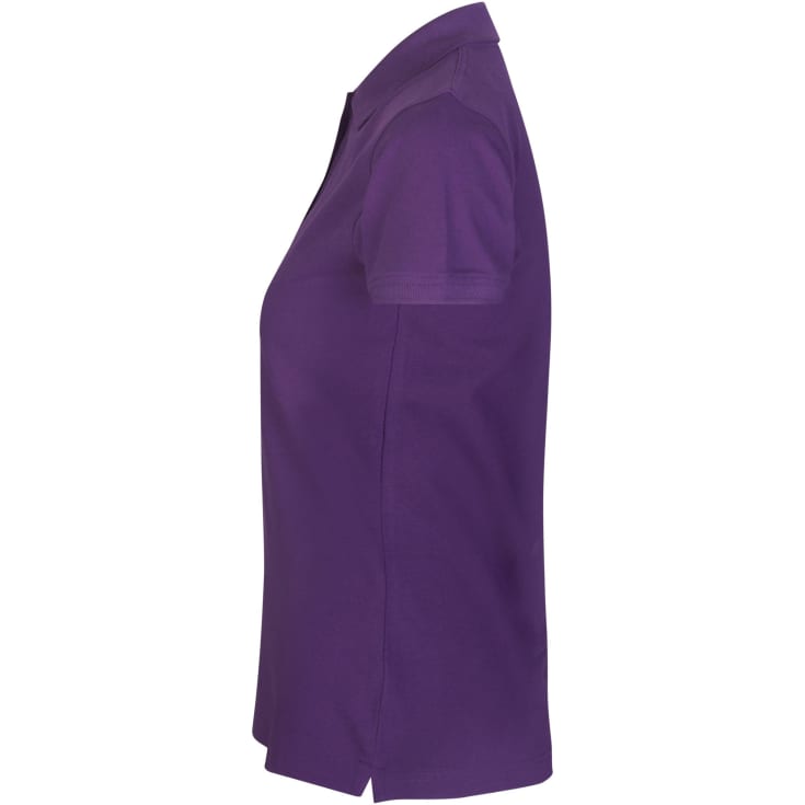 ID dame Pique Polo T-shirt med stretch, Lilla, L