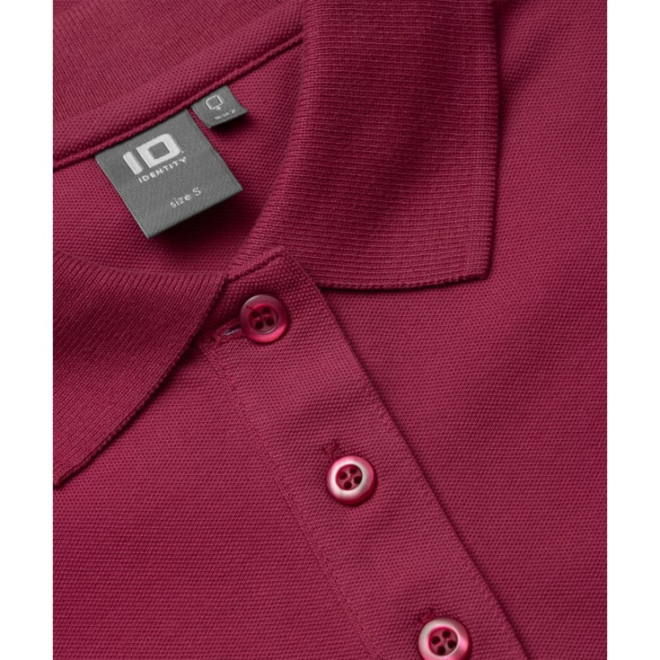 ID dame Pique Polo T-shirt med stretch, Cerise, 2XL