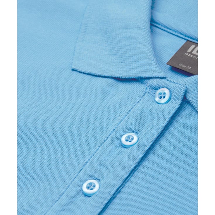 ID dame Pique Polo T-shirt med stretch, Lyseblå, 2XL