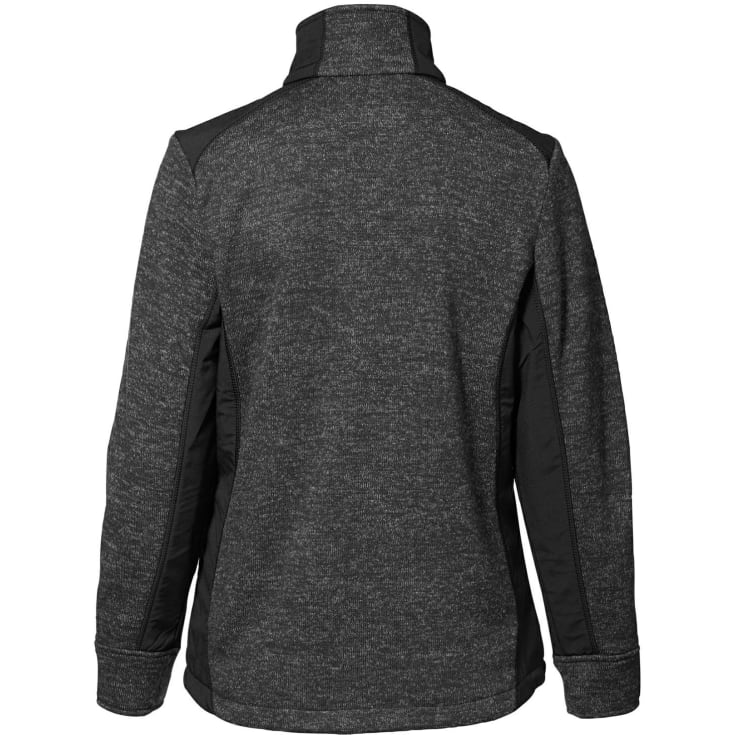 ID dame strikfleece cardigan, Grafitgrå Melange, M