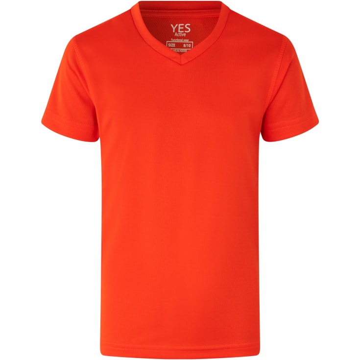 ID  Yes Active T-shirt til børn, Orange, 4-6 ÅR