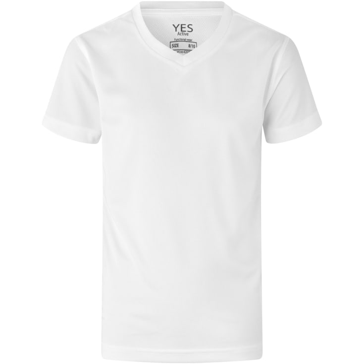 ID  Yes Active T-shirt til børn, Hvid, 4-6 ÅR