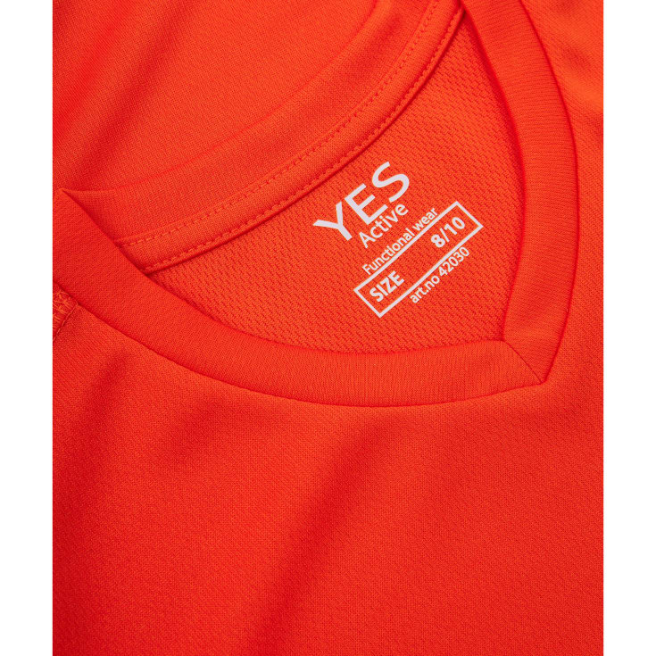 ID  Yes Active T-shirt til børn, Orange, 4-6 ÅR