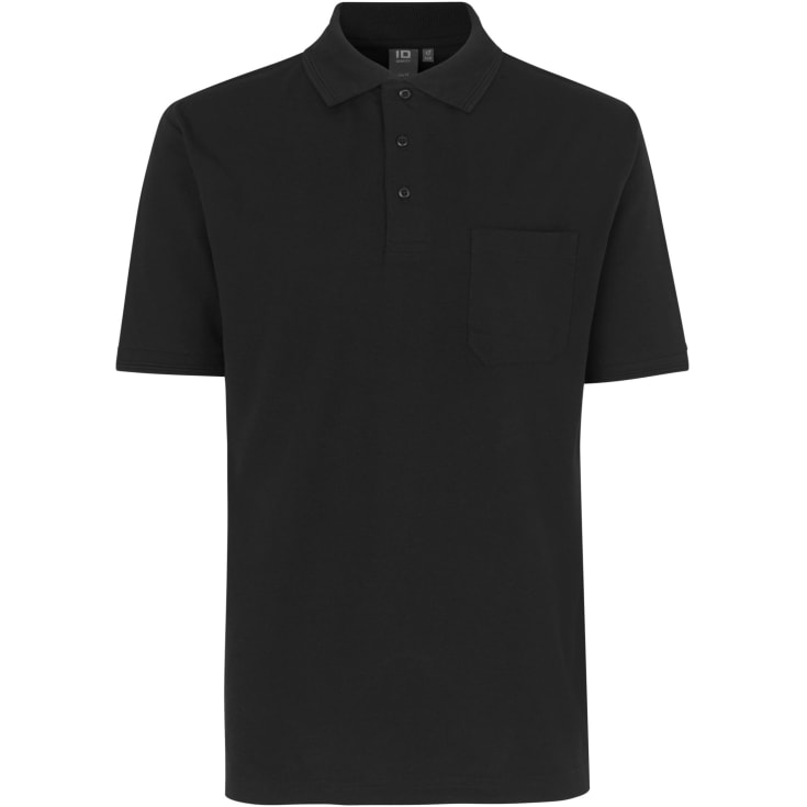 ID Klassisk Polo T-shirt, Sort, 2XL