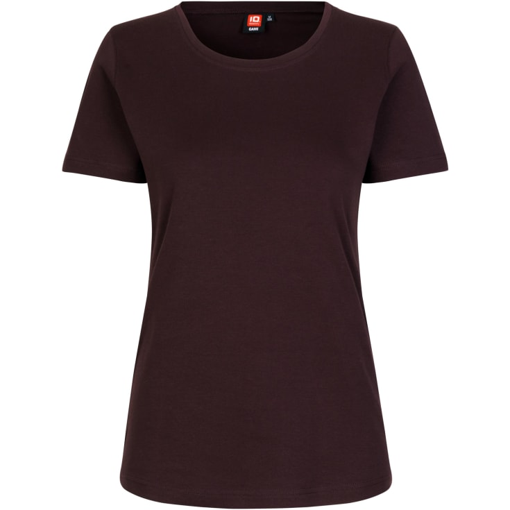 ID Interlock dame T-shirt, Dark bourdeaux, M