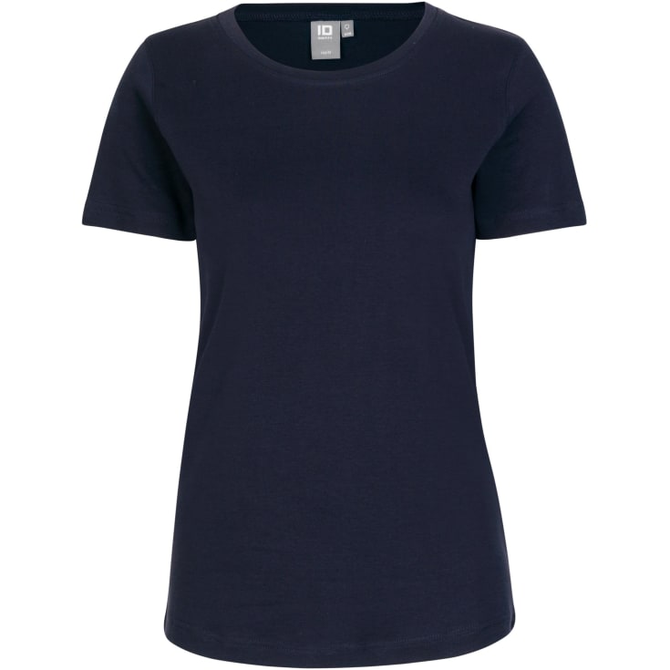 ID Interlock dame T-shirt, Marine, L