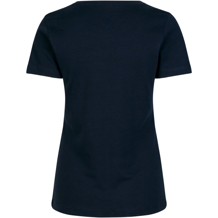 ID Interlock dame T-shirt, Marine, L