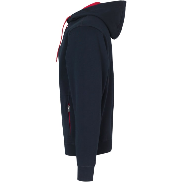 ID Bonded  sweat hættetrøje med lynlås, Marine, L