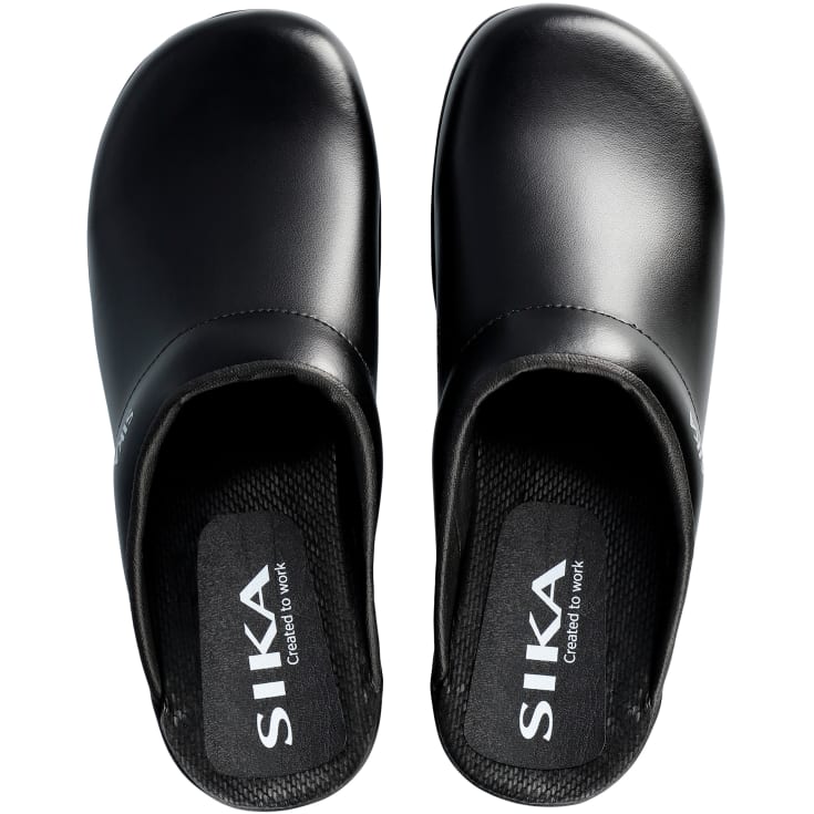 Sika Flexika tresko uten hælkappe, sort, str. 35