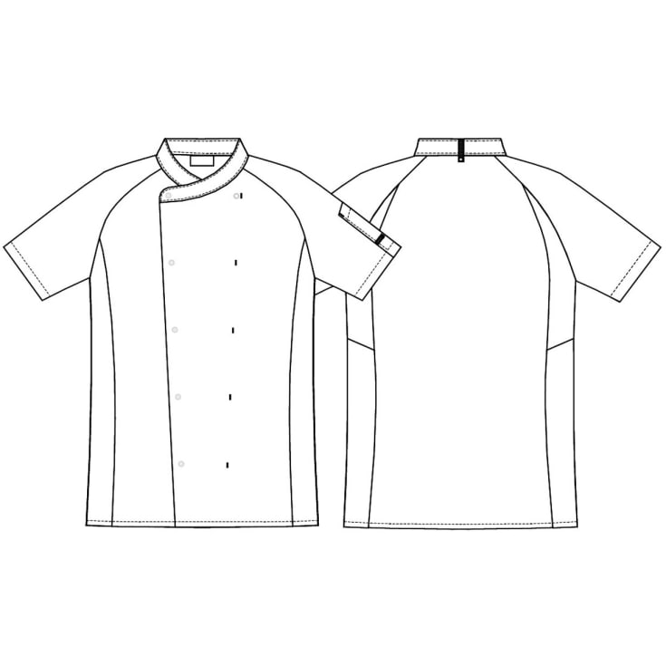 Kentaur kokkejakke med korte ermer, hvit, str. 3XL