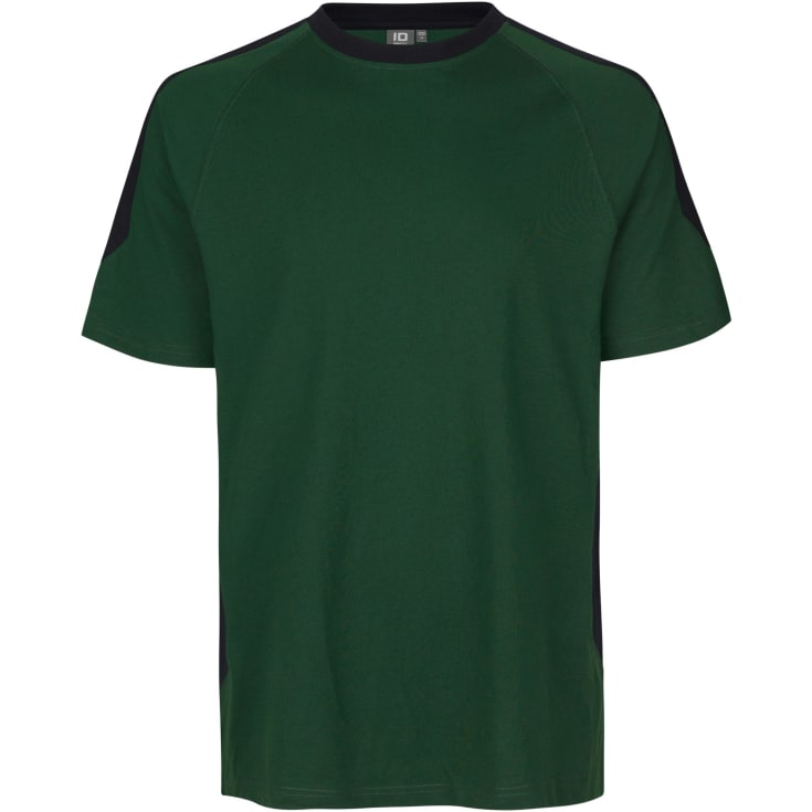 ID Pro Wear kontrast T-shirt, Flaskegrøn, L