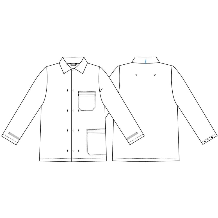Kentaur HACCP-godkendt jakke/kittel, Hvid, 4XL