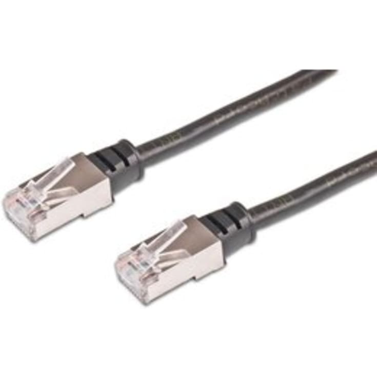 10 stk Patchkabel UV bestandig F/UTP Kat.6 5M LSOH sort