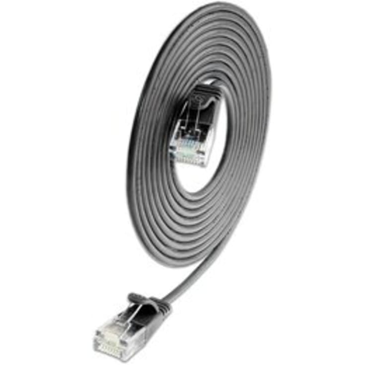 Net-com patchkablar U/UTP kat.6 0,15 meter, Ø2,8 mm, svart
