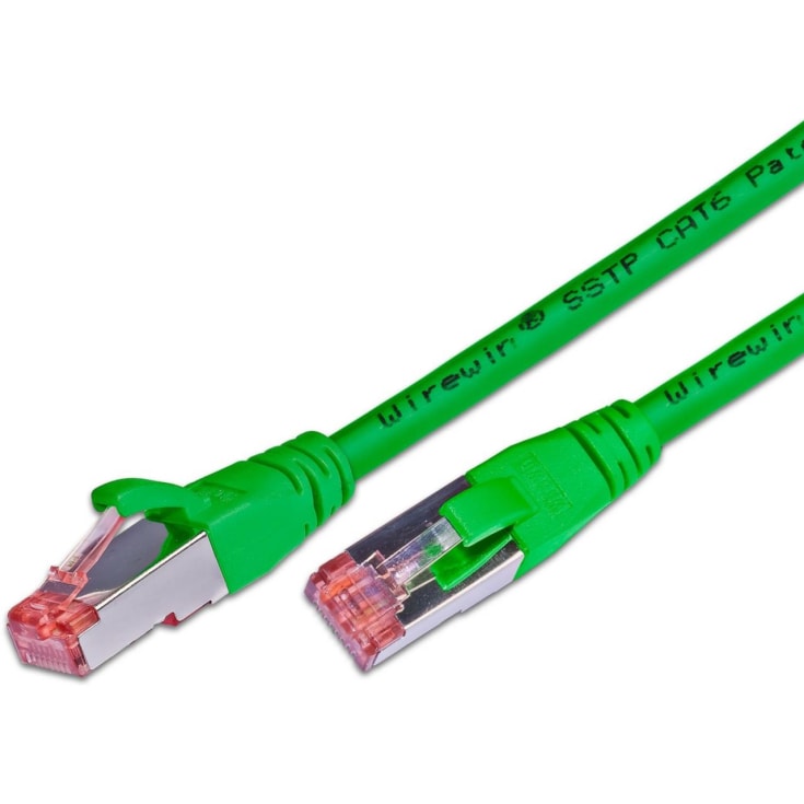 10 st Patchkabel S/FTP Kat.6 7M LSZH grön