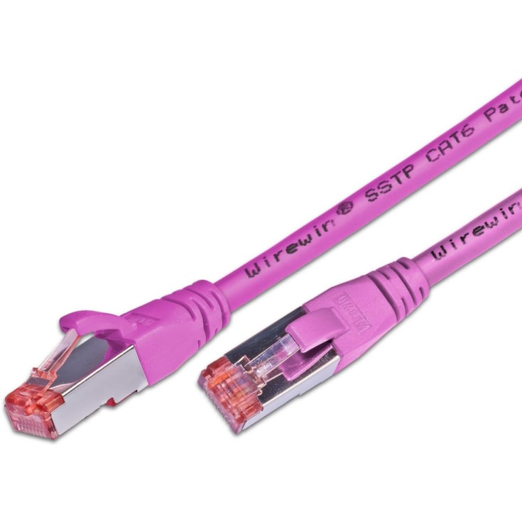 10 st Patchkabel S/FTP Kat.6 5M LSZH magenta
