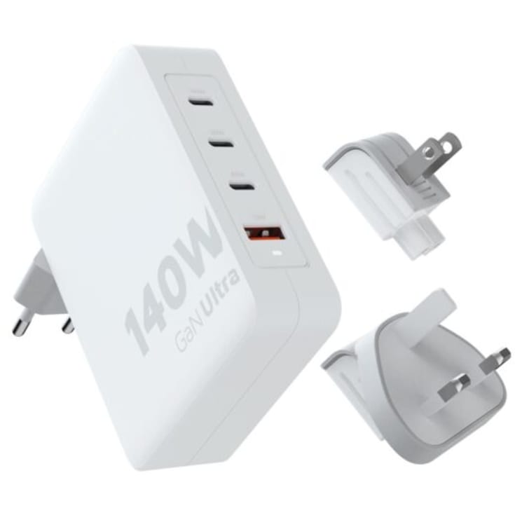 Xtorm GaN Ultra reiselader, USB-C/A, 140W, hvit