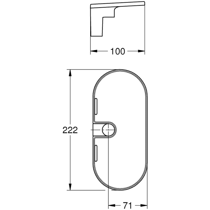 Grohe Vitalio Universal såpeskål, klar