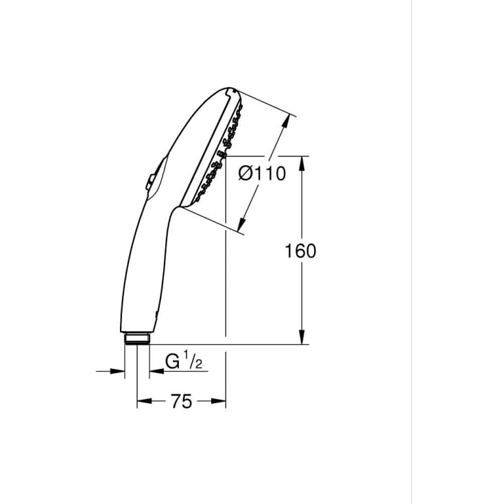 Grohe Vitalio Start 110 hånddusj, krom