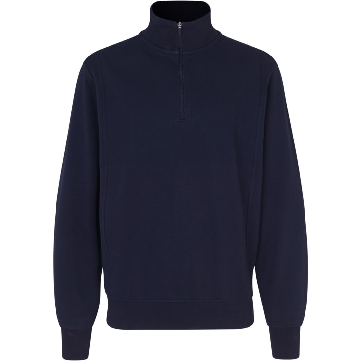 ID Sweatshirt med kort lynlås, Marine, 2XL