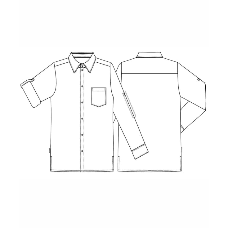Kentaur comfort fit langærmet service skjorte, Sort, 3XL